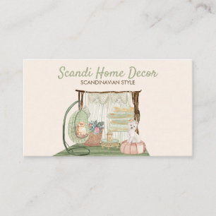 Skandinavisk Boho chic dekoration Katt Hund Hem St Visitkort