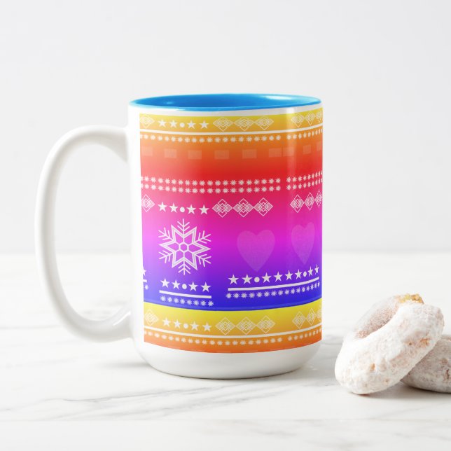 skandinavisk design, lantlig stil Två-Tonad mugg (Med munk)