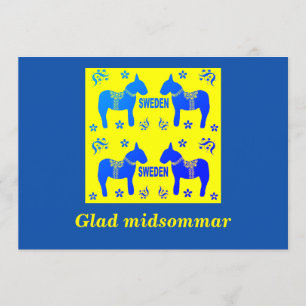 skandinavisk design, Personlig Glad midsommar Inbjudningar
