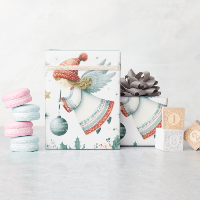 Skandinavisk elegans, julängeln andlig presentpapper (Baby Shower)