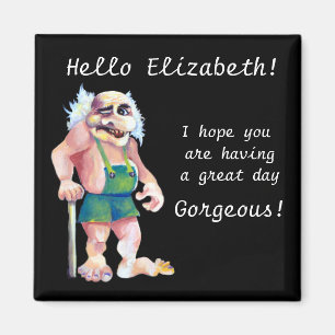 Skandinavisk flony Tittar Kärlek Troll Magnet