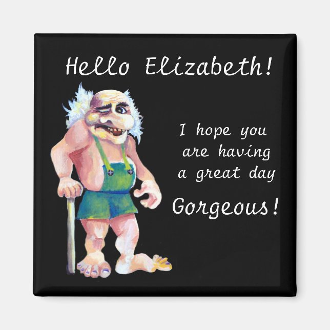 Skandinavisk flony Tittar Kärlek Troll Magnet (Framsidan)