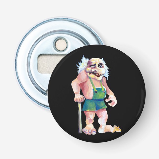 Skandinavisk flony Tittar Ogre Troll Flasköppnare (Framsidan)