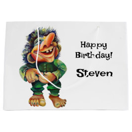 Skandinavisk flony Troll Illustration Vattenfärg