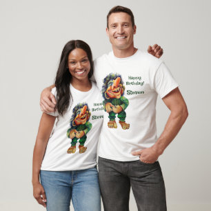 Skandinavisk flony Troll Illustration Vattenfärg T Shirt
