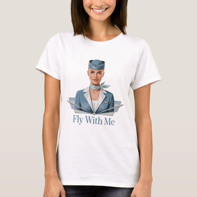 Skandinavisk flygvärdinna Kvinnors Basic T-Shirt (Framsida)