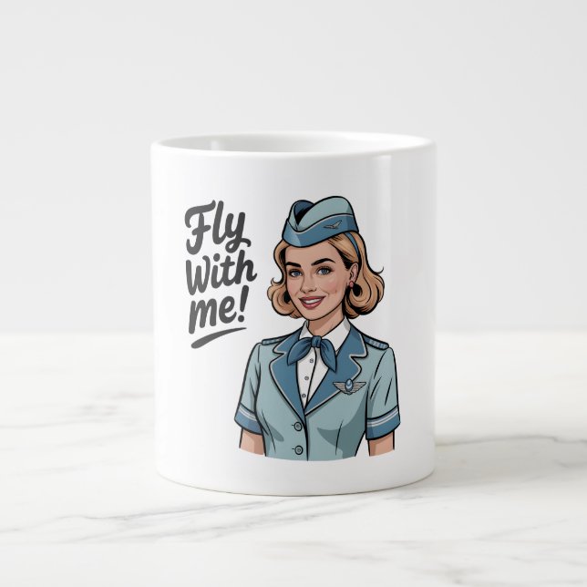 Skandinavisk flygvärdinna Specialmugg Jumbo Mugg (Framsidan)