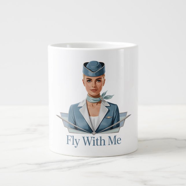 Skandinavisk flygvärdinna Specialmugg Jumbo Mugg (Framsidan)