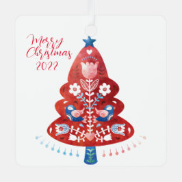 Skandinavisk folkart Julgran Julgransdekoration