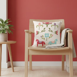 Skandinavisk folkart kudde