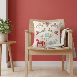 Skandinavisk folkart kudde