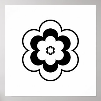 Skandinavisk folkart Minimalistisk illustration Po Poster