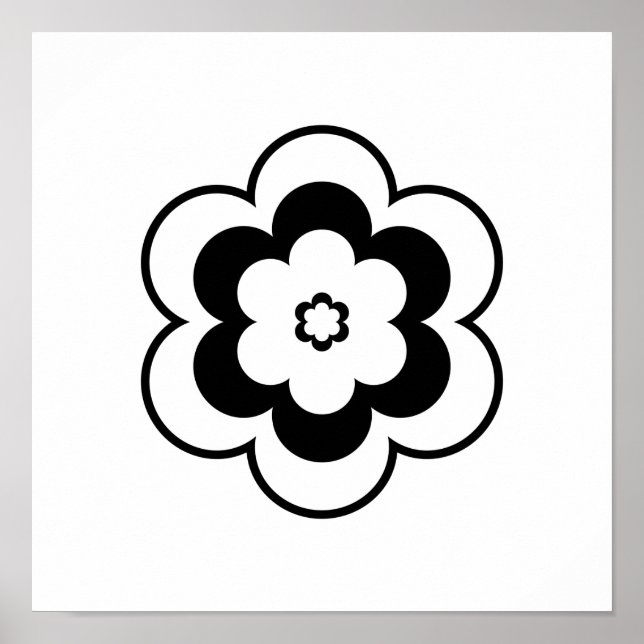 Skandinavisk folkart Minimalistisk illustration Po Poster (Framsidan)