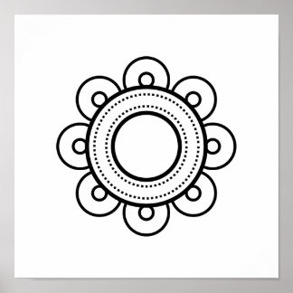 Skandinavisk folkart Minimalistisk illustration Poster