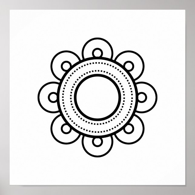 Skandinavisk folkart Minimalistisk illustration Poster (Framsidan)