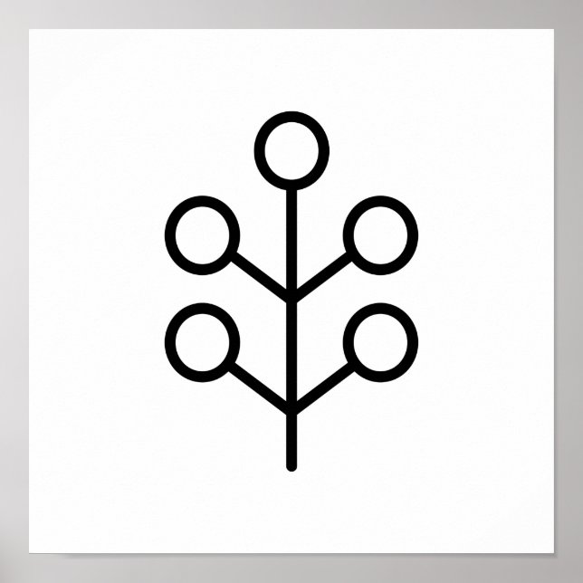 Skandinavisk folkart Minimalistisk illustration Poster (Framsidan)