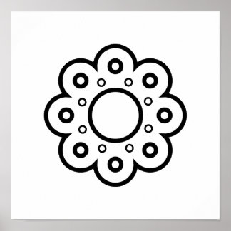 Skandinavisk folkart Minimalistisk illustration Poster