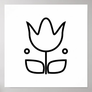 Skandinavisk folkart Minimalistisk illustration Poster