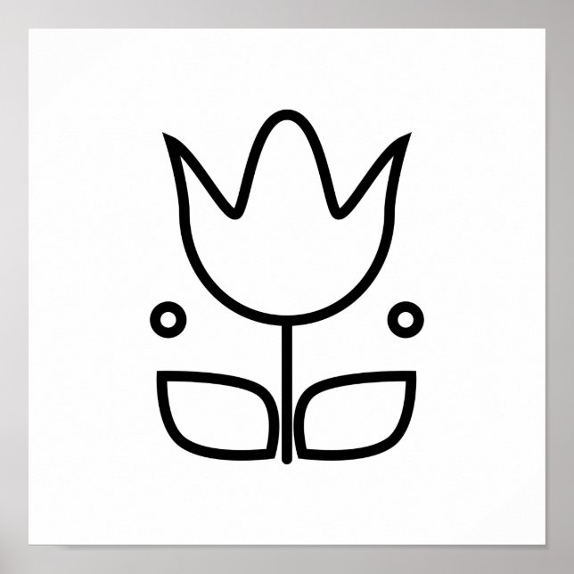 Skandinavisk folkart Minimalistisk illustration Poster (Framsidan)