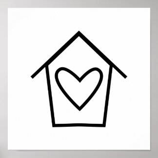 Skandinavisk folkart Minimalistisk illustration Poster