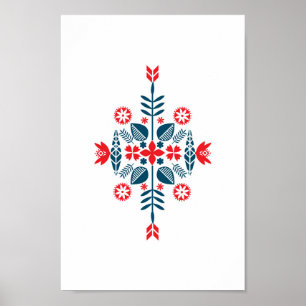 Skandinavisk folkart poster