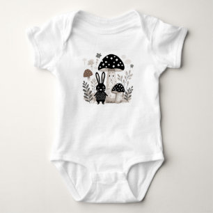 Skandinavisk folkbunny Mushroom Baby Bodydräkt T Shirt