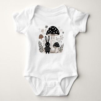 Skandinavisk folkbunny Mushroom Baby Bodydräkt T Shirt