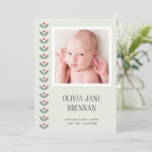 Skandinavisk folkets blomfoto för födelseannonseri