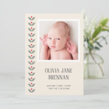 Skandinavisk folkets blomfoto för födelseannonseri