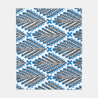 Skandinavisk folkkonst: Blommigt Retro Design Fleecefilt