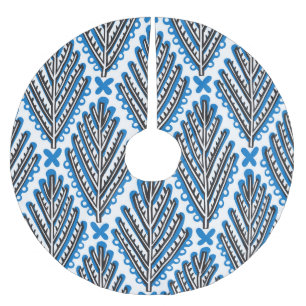 Skandinavisk folkkonst: Blommigt Retro Design Julgransmatta Borstad Polyester