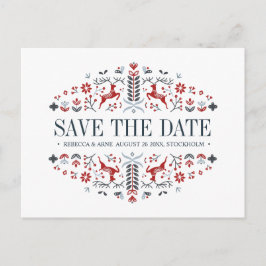 Skandinavisk folkkonst | BRÖLLOP SPARA DATUM Meddelande Vykort