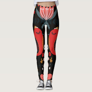 Skandinavisk folkkonst: Färga fåglar. Leggings