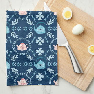 Skandinavisk folkkonst Hygge Jul mysigt tekanna Kökshandduk