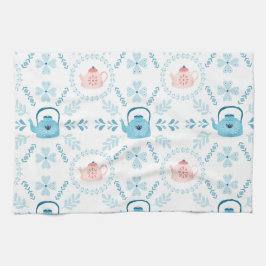 Skandinavisk folkkonst Hygge Jul mysigt tekanna Kökshandduk