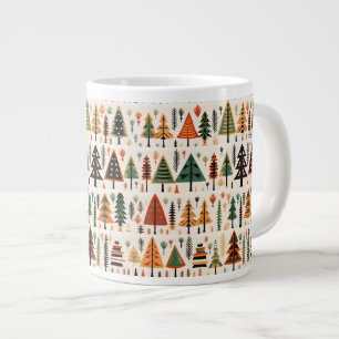 Skandinavisk folkkonst jul Mönster Jumbo Mugg
