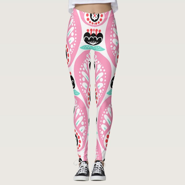 Skandinavisk folkkonst: Nordisk sömlös. Leggings (Framsida)