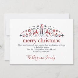 Skandinavisk folkkonst Reindeer Foto jul Julkort