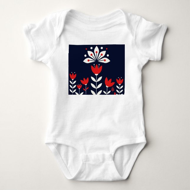 Skandinavisk folkkonst t shirt (Framsida)