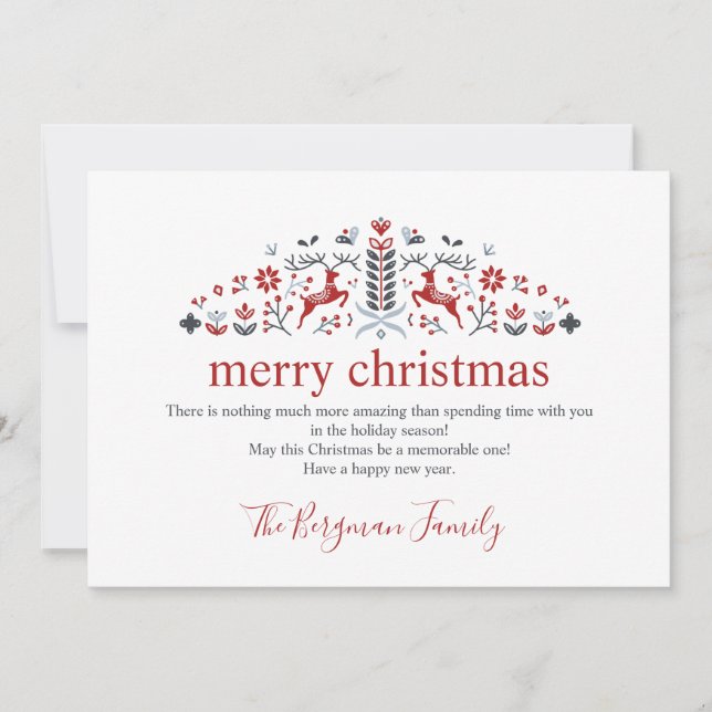 Skandinavisk Folklig Konst Ren Foto Jul Julkort (Framsida)