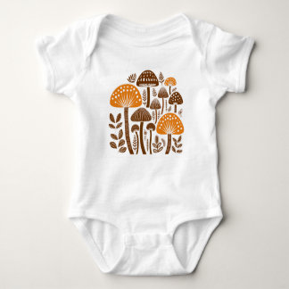 Skandinavisk folkmushroom Art Baby Bodykostym T Shirt
