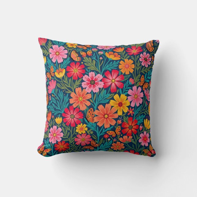 Skandinavisk Folkpattern Kudd Kudde (Framsida)