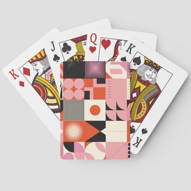 Skandinavisk geometri: Färgteckning Mönster Casinokort (Baksidan)