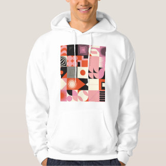 Skandinavisk geometri: Färgteckning Mönster Hoodie