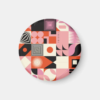 Skandinavisk geometri: Färgteckning Mönster Magnet