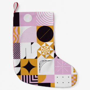 Skandinavisk geometri: Handritad teckning. Liten Julstrumpa