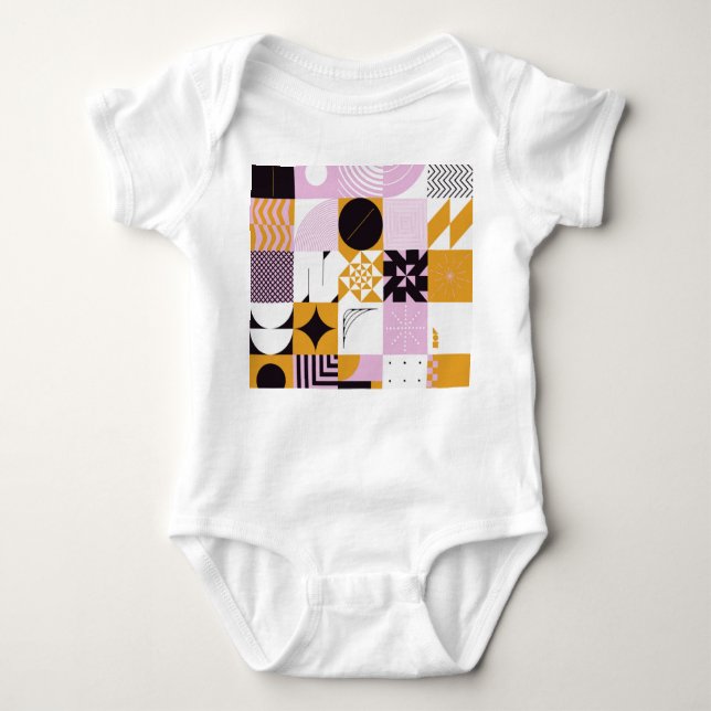 Skandinavisk geometri: Handritad teckning. T Shirt (Framsida)