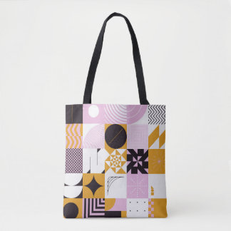 Skandinavisk geometri: Handritad teckning. Tygkasse