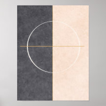 Skandinavisk geometrisk väggkonst – Beige & Grå