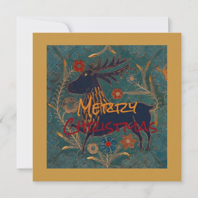 Skandinavisk Hjort jul Julkort (Framsida)